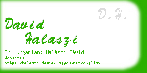 david halaszi business card